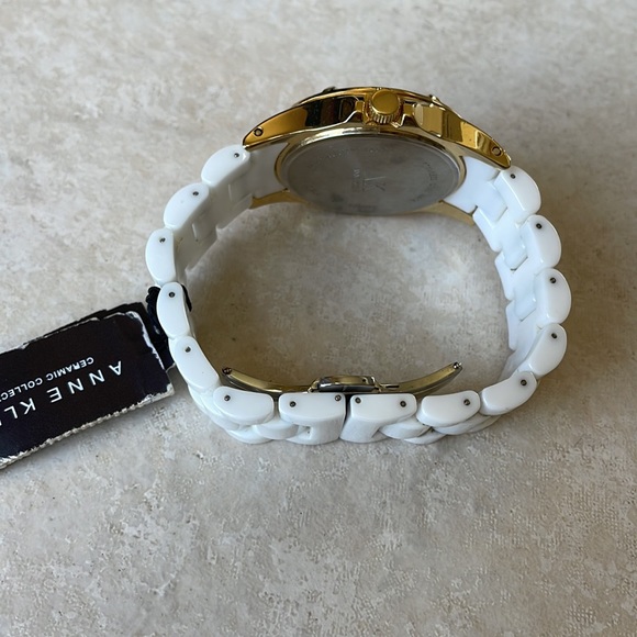 Anne Klein lady battery ceramic band collection w/stone WR100ft main image 9